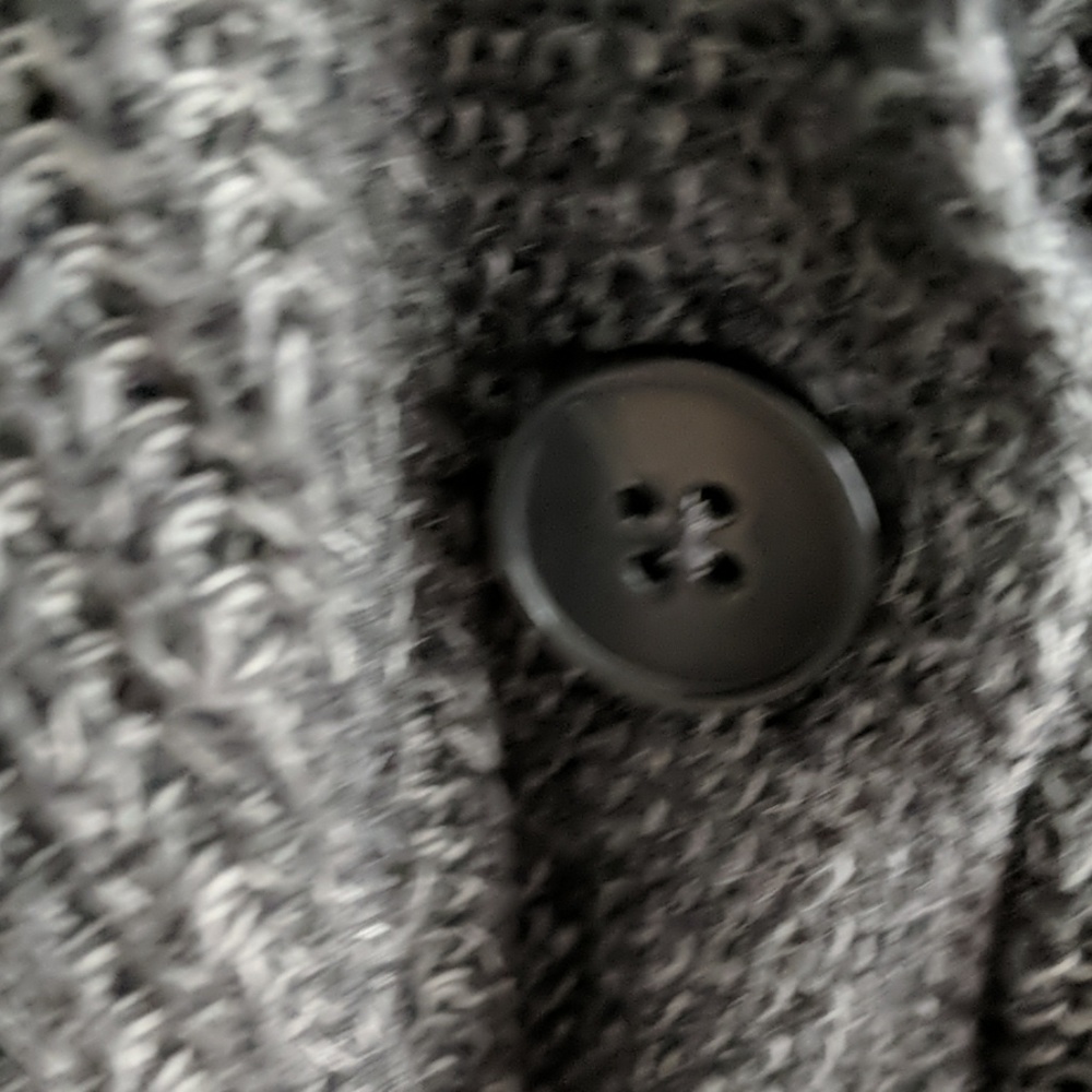 AEO Gray Button Grandpa Style Cardigan - Picture 5 of 7
